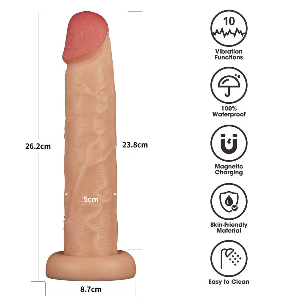 LOVETOY - 10'' VIBRATING POWER BASICS COCK