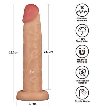 LOVETOY - 10'' VIBRATING POWER BASICS COCK