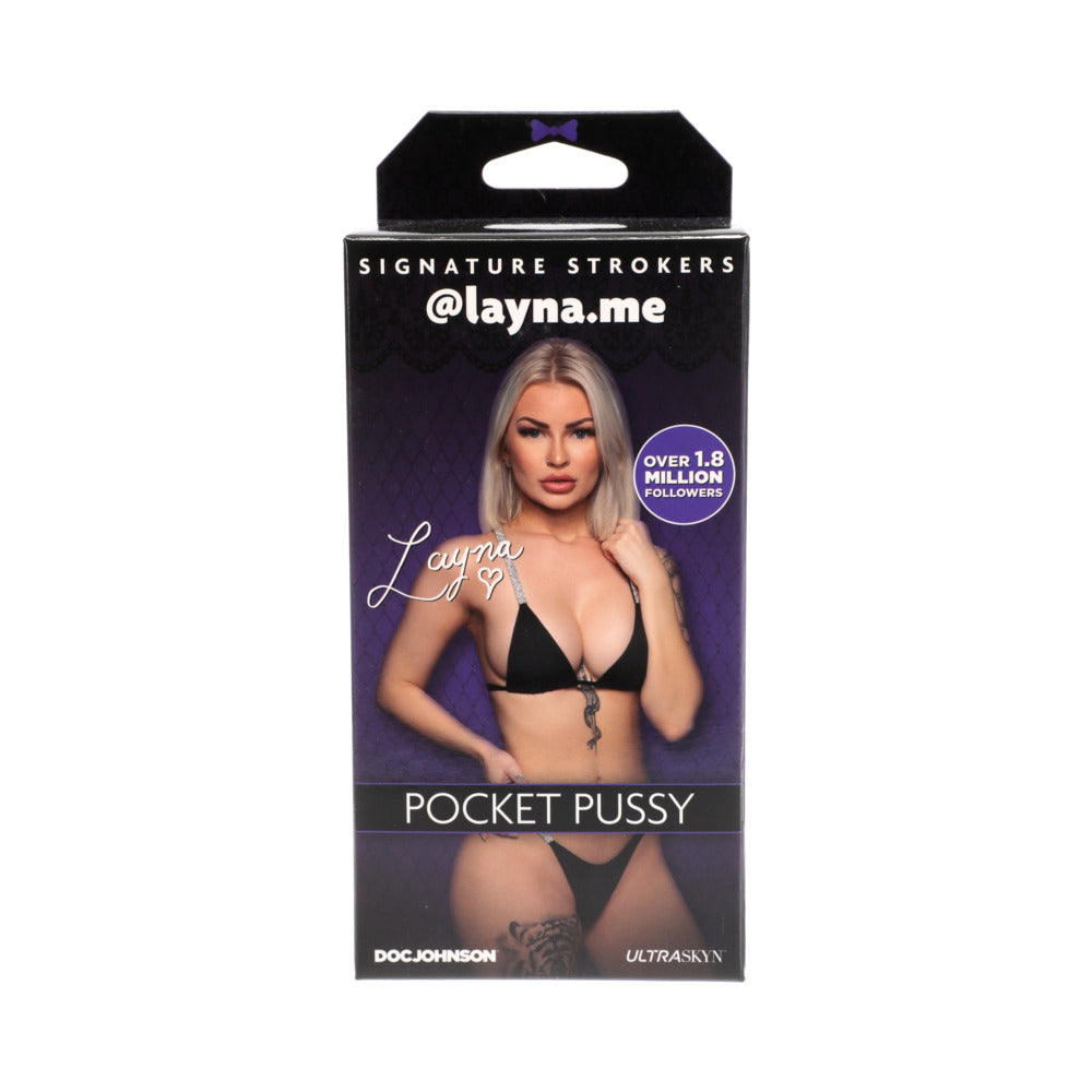 DOC JOHNSON - SIGNATURE STROKERS - GIRLS OF SOCIAL MEDIA - @LAYNA.ME - ULTRASKYN POCKET PUSSY VANILLA