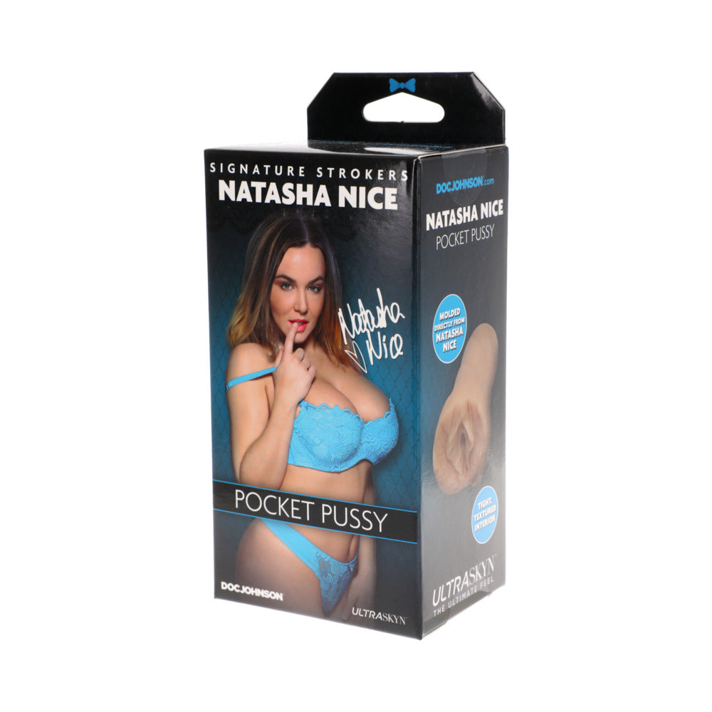 DOC JOHNSON - SIGNATURE STROKERS - NATASHA NICE - VAGINA DE BOLSILLO ULTRASKYN VAINILLA