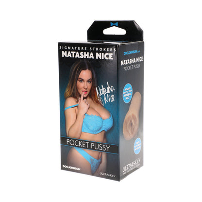 DOC JOHNSON - SIGNATURE STROKERS - NATASHA NICE - VAGINA DE BOLSILLO ULTRASKYN VAINILLA