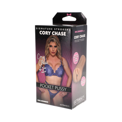 DOC JOHNSON - SIGNATURE STROKERS - CORY CHASE ULTRASKYN COÑO DE BOLSILLO VAINILLA