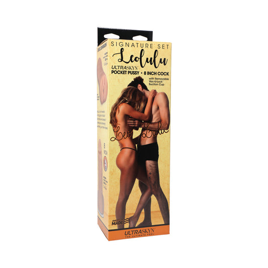 SIGNATURE SET LEOLULU LEO ULTRASKYN POCKET PUSSY & LULU 8 INCH ULTRASKYN COCK