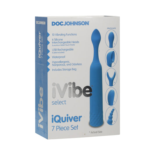 DOC JOHNSON - IVIBE SELECT - IQUIVER - 7 PIECE SET PERIWINKLE BLUE