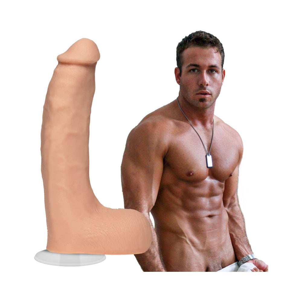 DOC JOHNSON - SIGNATURE COCKS - CHAD WHITE 8.5 INCH ULTRASKYN COCK WITH REMOVABLE VAC-U-LOCK SUCTION CUP VANILLA