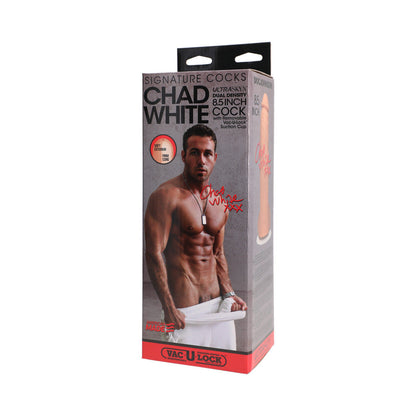 DOC JOHNSON - SIGNATURE COCKS - CHAD WHITE 8.5 INCH ULTRASKYN COCK WITH REMOVABLE VAC-U-LOCK SUCTION CUP VANILLA