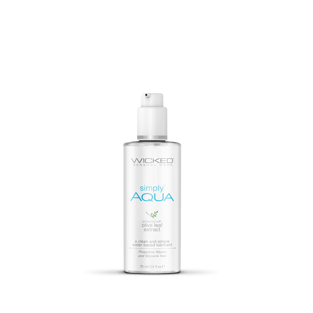 WICKED SIMPLY AQUA WATER-BASED LUBRICANT 2.3 OZ.