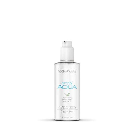 WICKED SIMPLY AQUA WATER-BASED LUBRICANT 2.3 OZ.