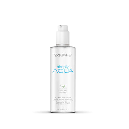 WICKED SIMPLY AQUA WATER-BASED LUBRICANT 4 OZ.