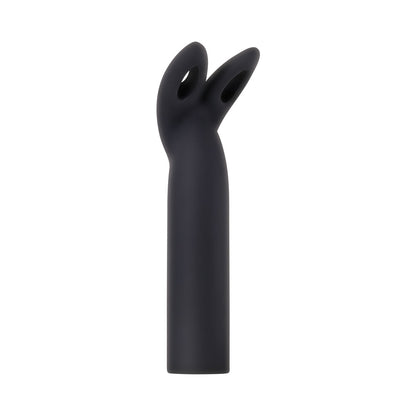 EVOLVED FOUR PLAY RECHARGEABLE SILICONE BULLET VIBRATOR AND 3-PIECE SLEEVE SET BLACK