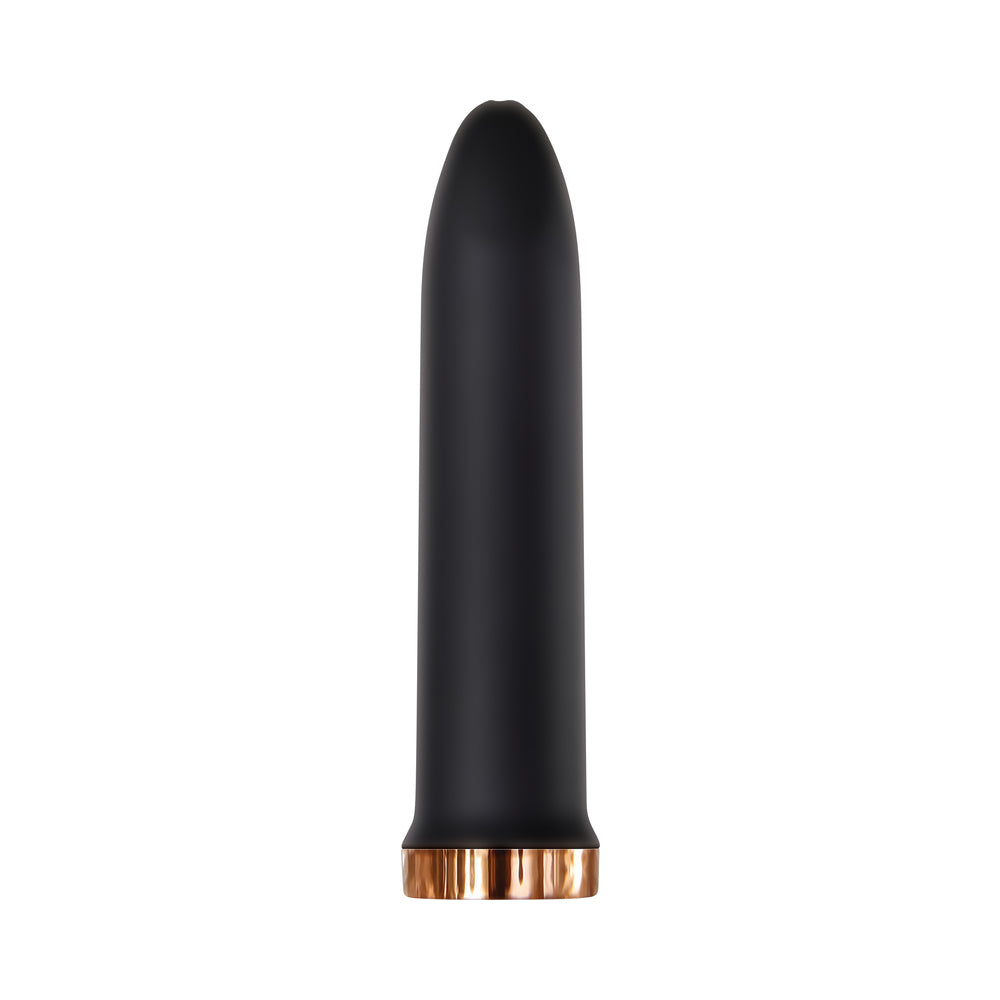 EVOLVED - FOUR PLAY RECHARGEABLE SILICONE BULLET VIBRATOR AND 3-PIECE SLEEVE SET BLACK