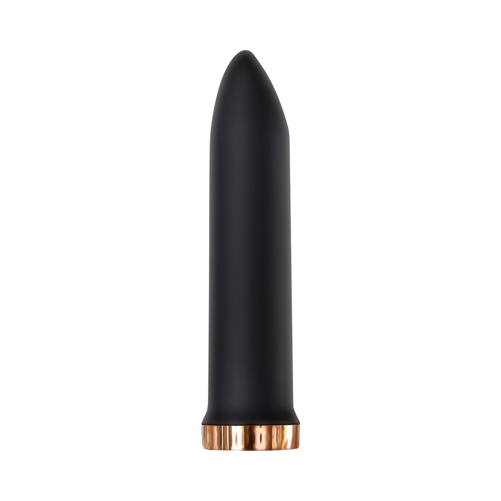 EVOLVED - FOUR PLAY RECHARGEABLE SILICONE BULLET VIBRATOR AND 3-PIECE SLEEVE SET BLACK