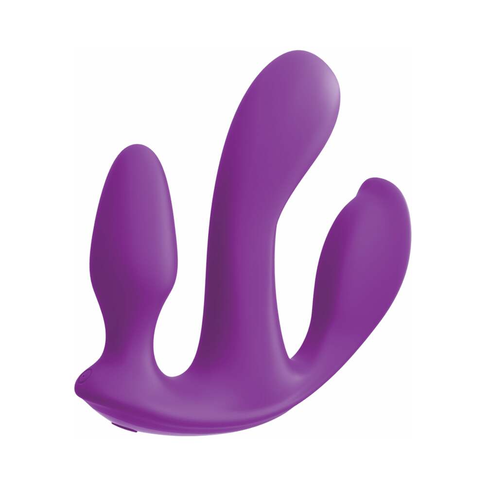 PIPEDREAM - 3SOME TOTAL ECSTASY TRIPLE STIMULATION SILICONE VIBRATOR PURPLE