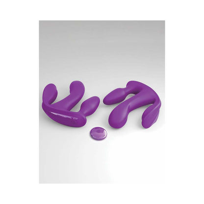 3SOME TOTAL ECSTASY TRIPLE STIMULATION SILICONE VIBRATOR PURPLE