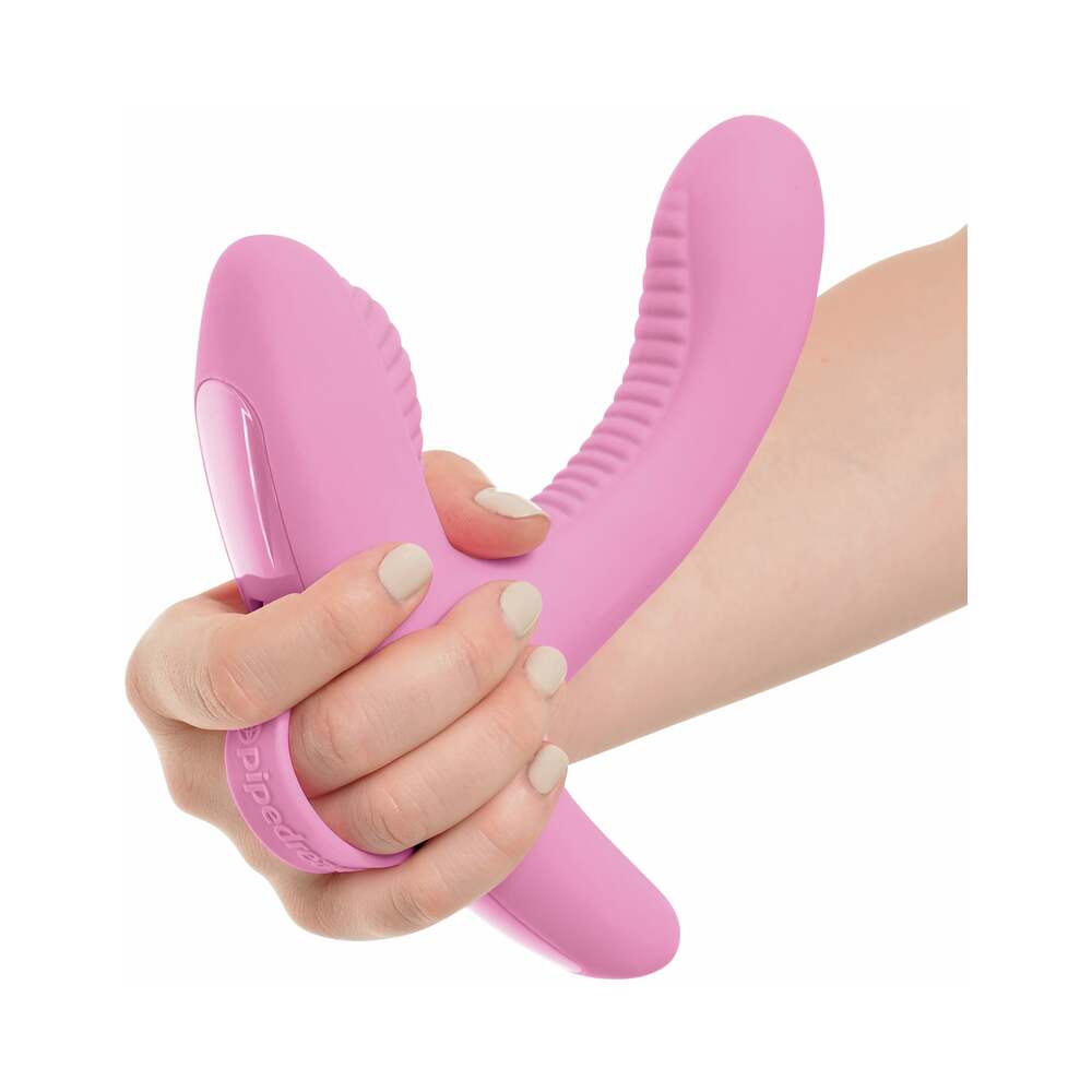 3SOME ROCK N'' GRIND DUAL STIMULATION SILICONE VIBRATOR PINK