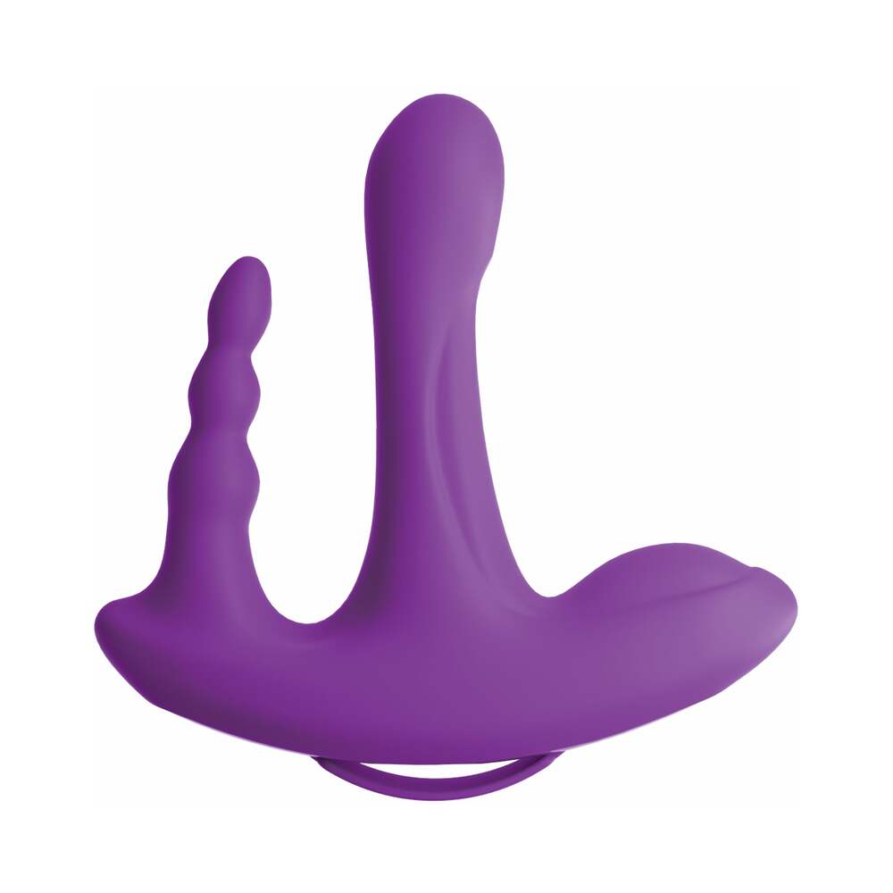 PIPEDREAM - 3SOME ROCK N' RIDE TRIPLE STIMULATION SILICONE VIBRATOR PURPLE