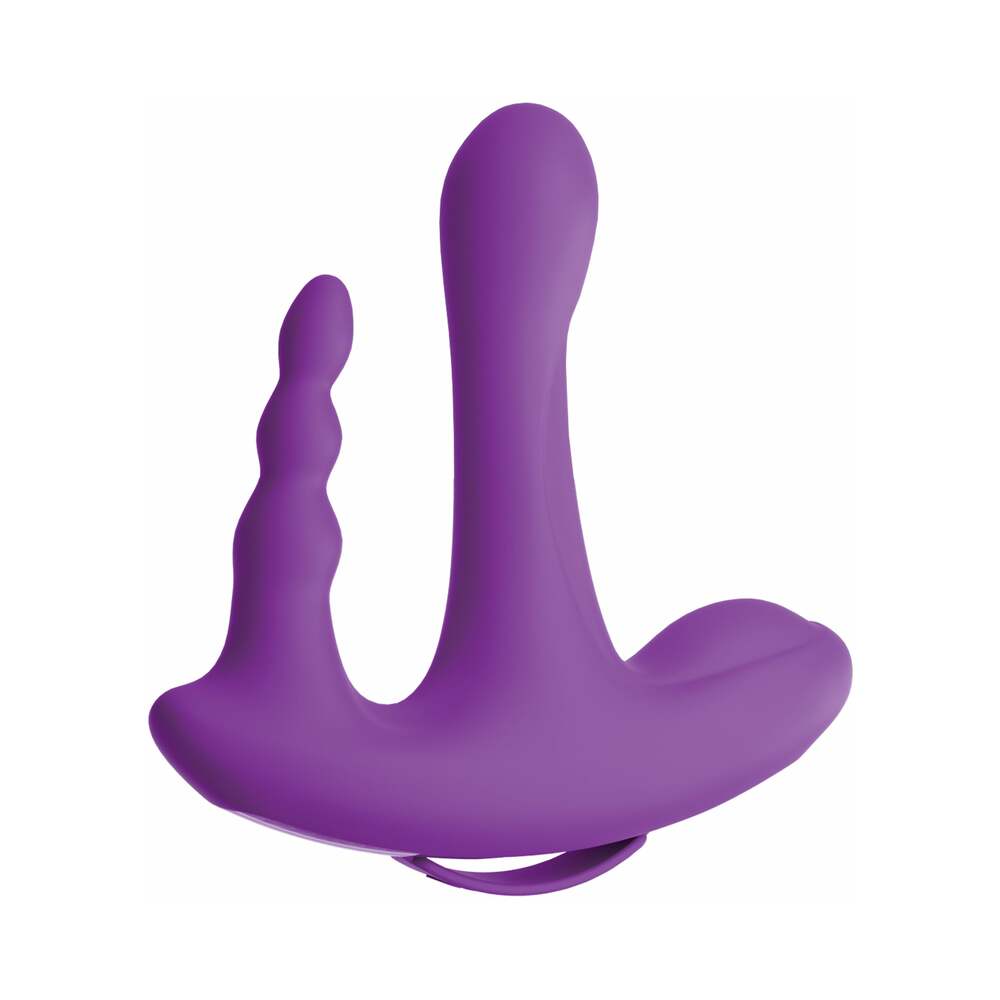 PIPEDREAM - 3SOME ROCK N' RIDE TRIPLE STIMULATION SILICONE VIBRATOR PURPLE