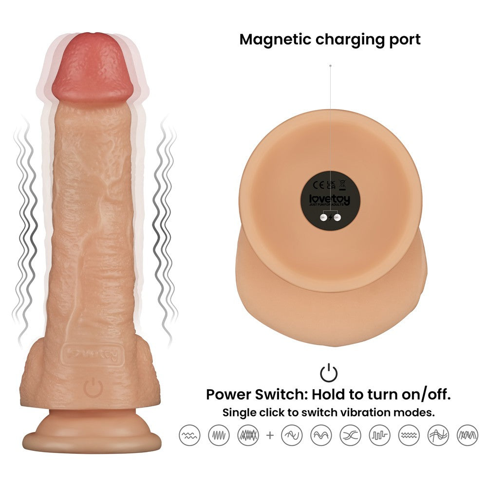 LOVETOY - VIBRATING ENHANCED STRAP ON SET 8'' L/XL/2XL