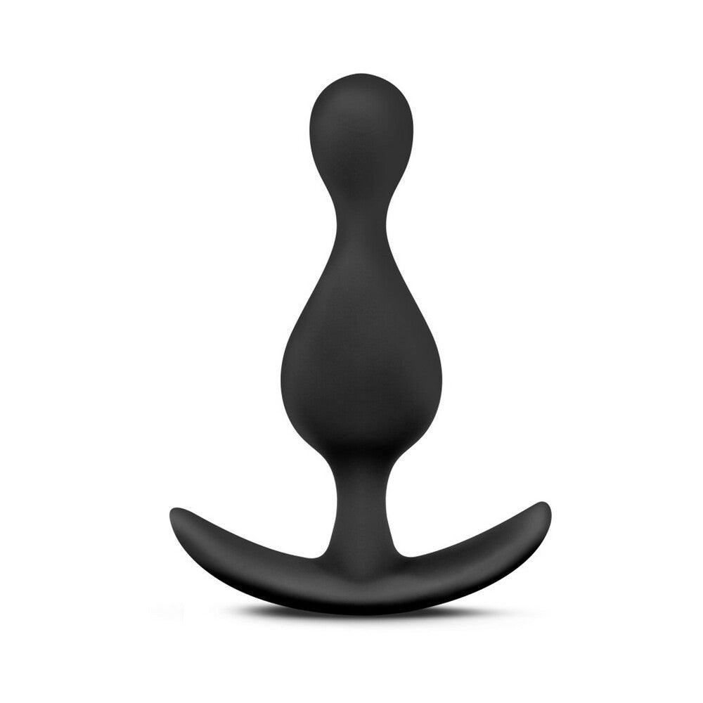 ANAL ADVENTURES PLATINUM SILICONE WAVE PLUG BLACK