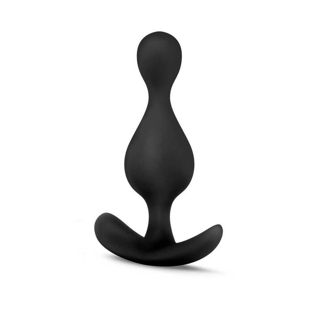 ANAL ADVENTURES PLATINUM SILICONE WAVE PLUG BLACK