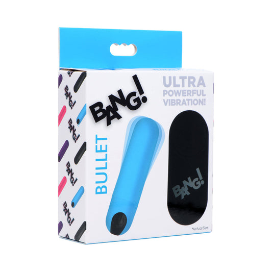 BANG! VIBRATING BULLET WITH REMOTE CONTROL BLUE