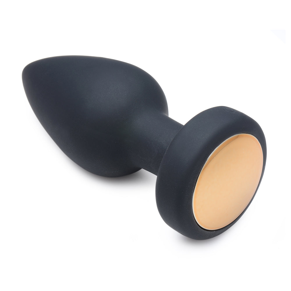 XR BRANDS - BOOTY SPARKS RECHARGEABLE LIGHT UP VIBRATING ANAL PLUG WITH REMOTE CONTROL MEDIUM