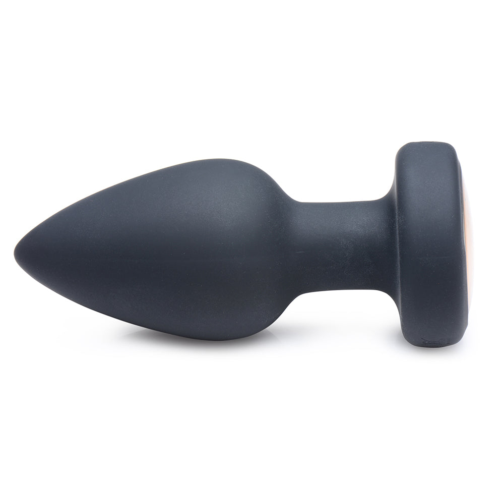 XR BRANDS - BOOTY SPARKS RECHARGEABLE LIGHT UP VIBRATING ANAL PLUG WITH REMOTE CONTROL MEDIUM