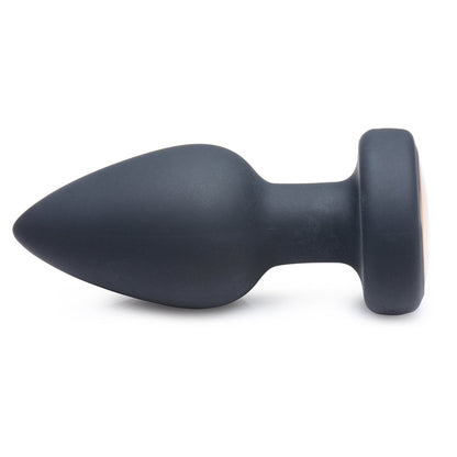 XR BRANDS - BOOTY SPARKS RECHARGEABLE LIGHT UP VIBRATING ANAL PLUG WITH REMOTE CONTROL MEDIUM