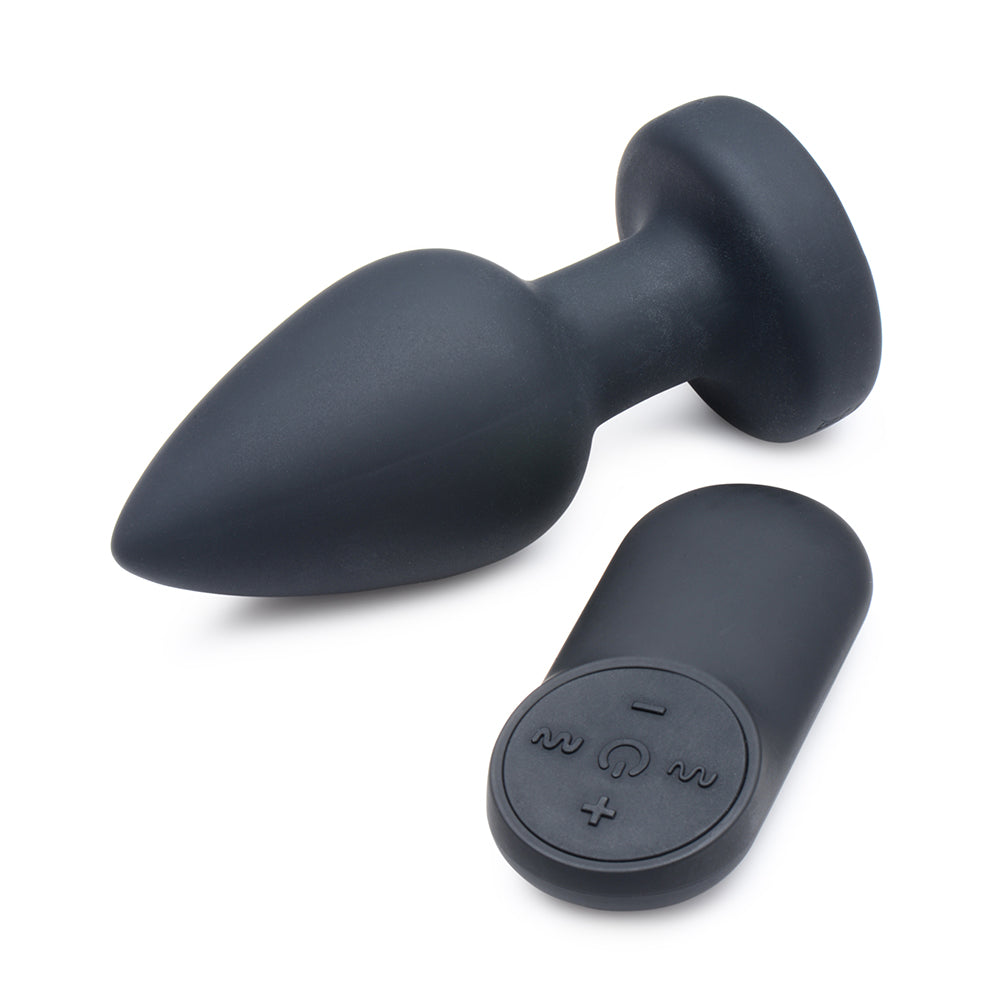 XR BRANDS - BOOTY SPARKS RECHARGEABLE LIGHT UP VIBRATING ANAL PLUG WITH REMOTE CONTROL MEDIUM
