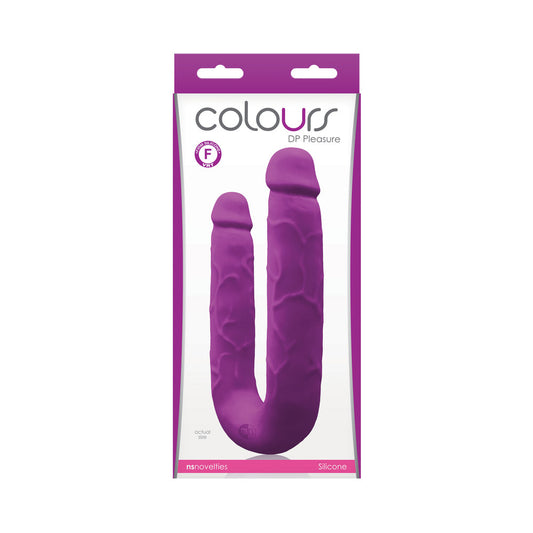 NS NOVELTIES - COLOURS DP PLEASURE DUAL ENDED DILDO PURPLE