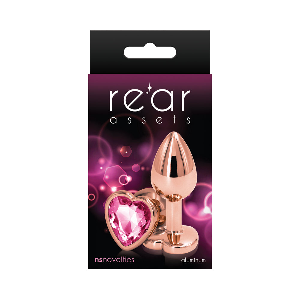 NS NOVELTIES - REAR ASSETS ROSE HEART PLUG SMALL