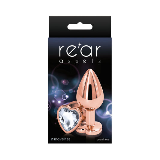 NS NOVELTIES - REAR ASSETS ROSE HEART PLUG MEDIUM