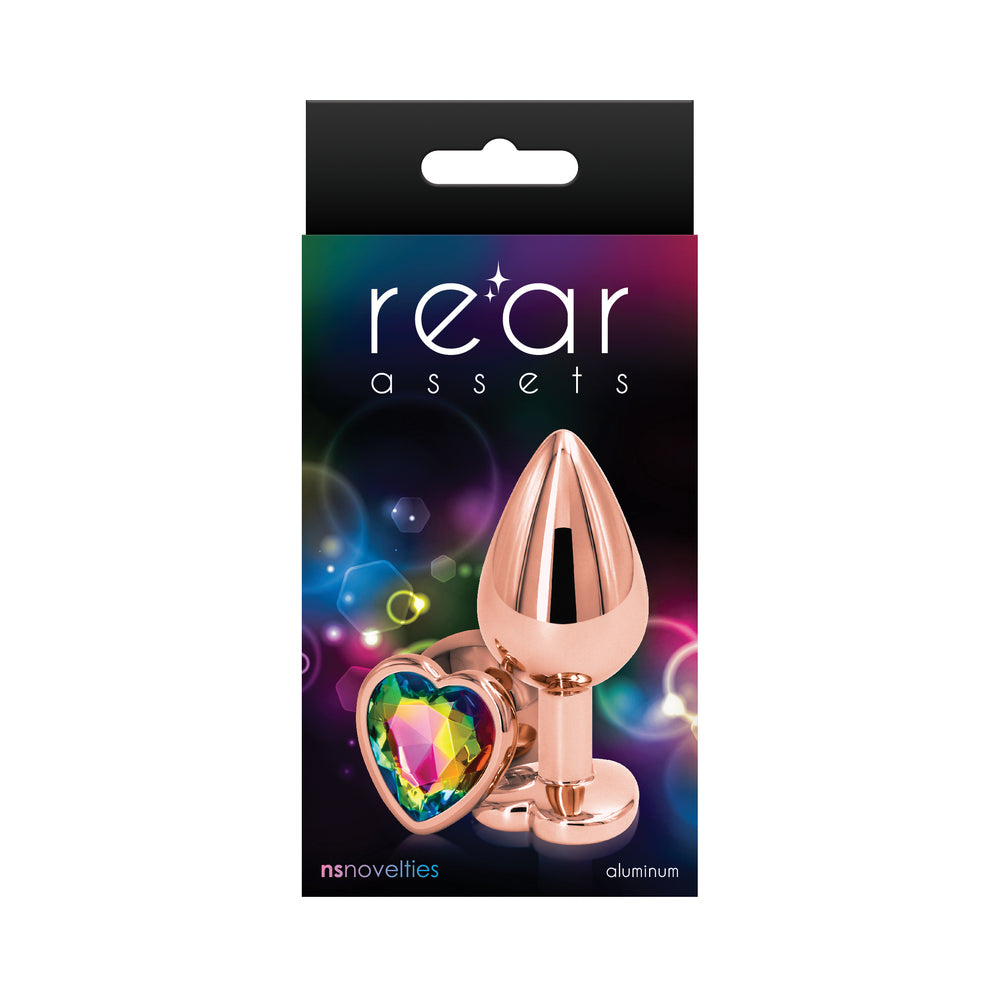 NS NOVEDADES - PLUG ANAL ROSA CORAZÓN ACTIVO TRASERO MEDIANO
