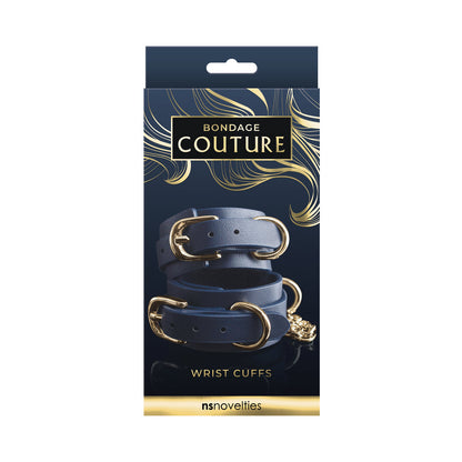 BONDAGE COUTURE WRIST CUFFS BLUE