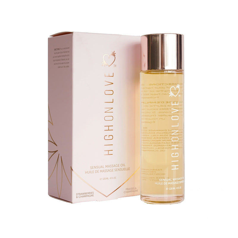 HIGHONLOVE MASSAGE OIL STRAWBERRIES & CHAMPAGNE