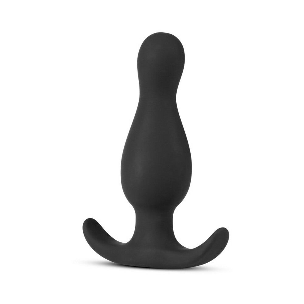 ANAL ADVENTURES PLATINUM SILICONE CURVE PLUG BLACK