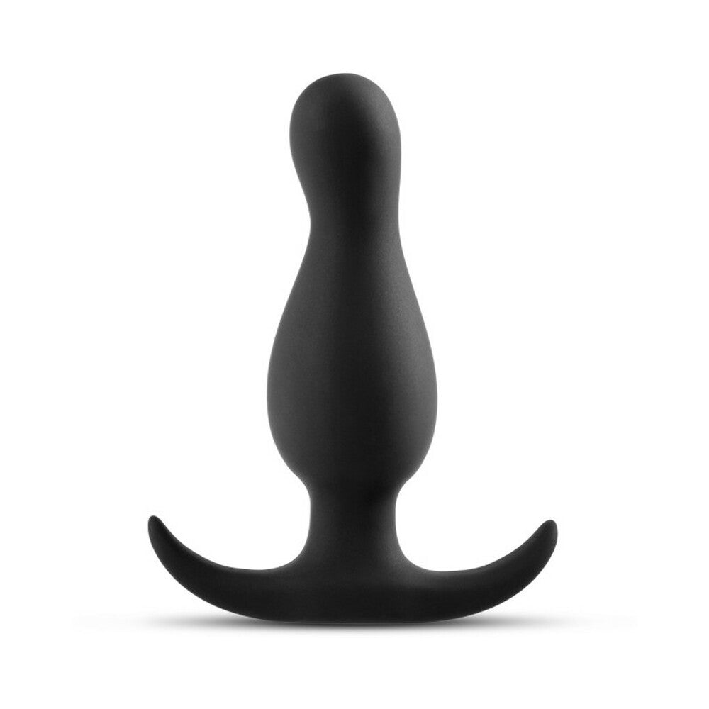ANAL ADVENTURES PLATINUM SILICONE CURVE PLUG BLACK