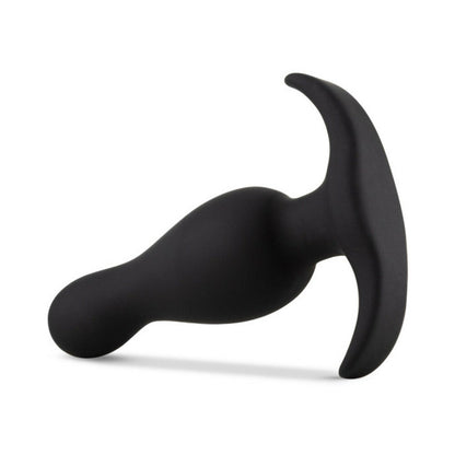 ANAL ADVENTURES PLATINUM SILICONE CURVE PLUG BLACK