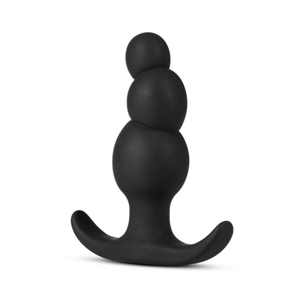BLUSH - ANAL ADVENTURES PLATINUM SILICONE STACKED PLUG BLACK