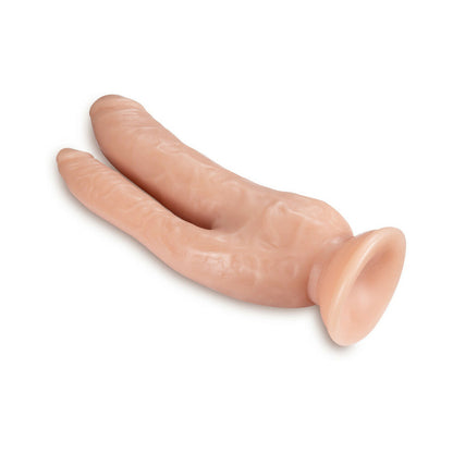 DR. SKIN DP COCK REALISTIC 8 IN. DUAL ENTRY DILDO BEIGE