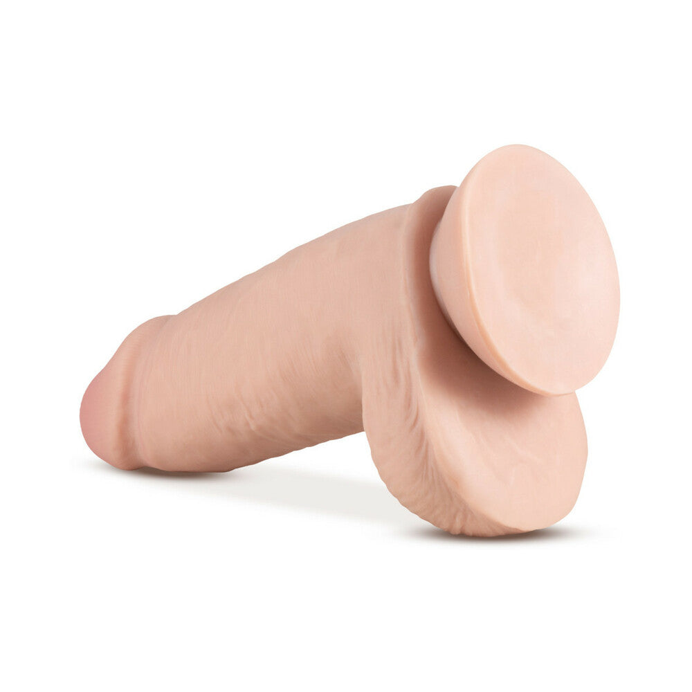 AU NATUREL 2.75 POUNDER 10 IN. POSABLE DUAL DENSITY DILDO WITH BALLS BEIGE