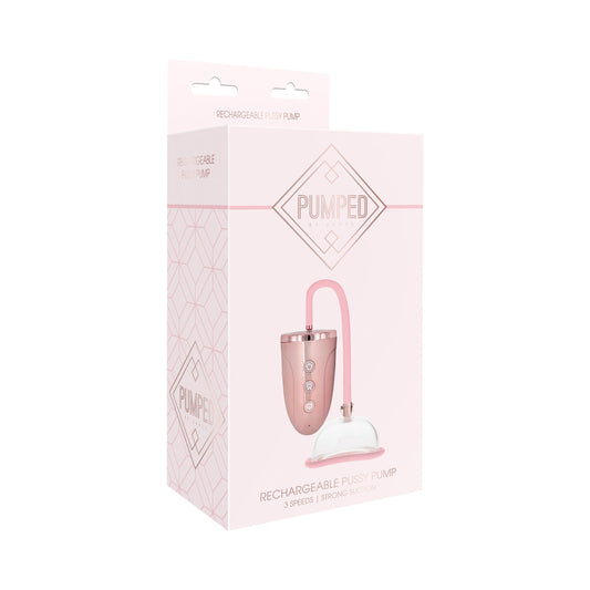 PUMPED RECHARGEABLE 3-SPEED PUSSY PUMP PINK