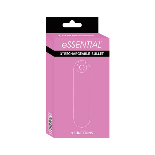 POWERBULLET ESSENTIAL RECHARGEABLE 3 IN. BULLET VIBRATOR PINK