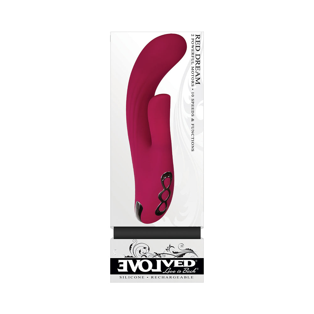 EVOLVED - RED DREAM RECHARGEABLE SILICONE DUAL STIMULATOR