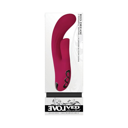 EVOLVED - RED DREAM RECHARGEABLE SILICONE DUAL STIMULATOR