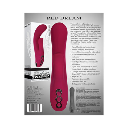 EVOLVED - RED DREAM RECHARGEABLE SILICONE DUAL STIMULATOR