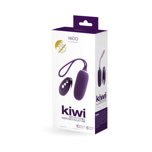 VEDO KIWI RECHARGEABLE INSERTABLE BULLET DEEP PURPLE