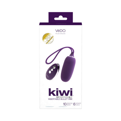 VEDO KIWI RECHARGEABLE INSERTABLE BULLET DEEP PURPLE