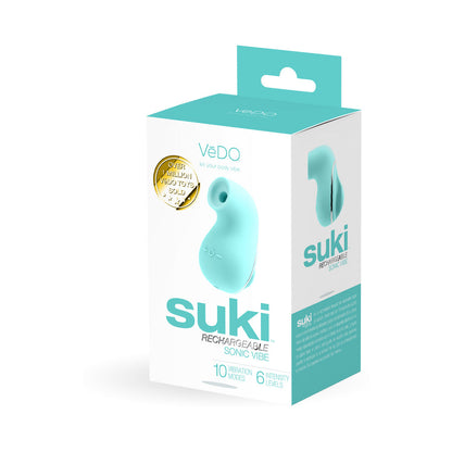 VEDO SUKI SONIC SUCTION RECHARGEABLE VIBRATOR TEASE ME TURQUOISE