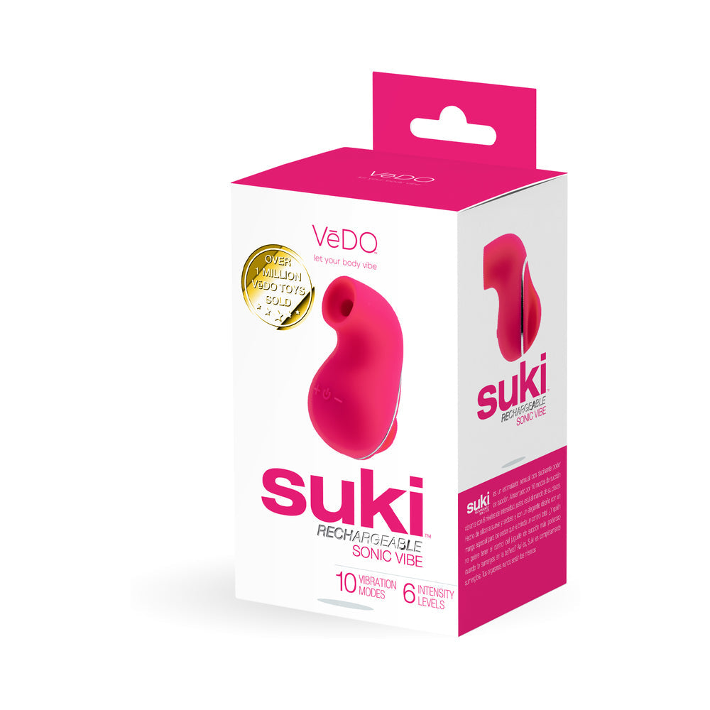 VEDO - SUKI SONIC SUCTION RECHARGEABLE VIBRATOR FOXY PINK